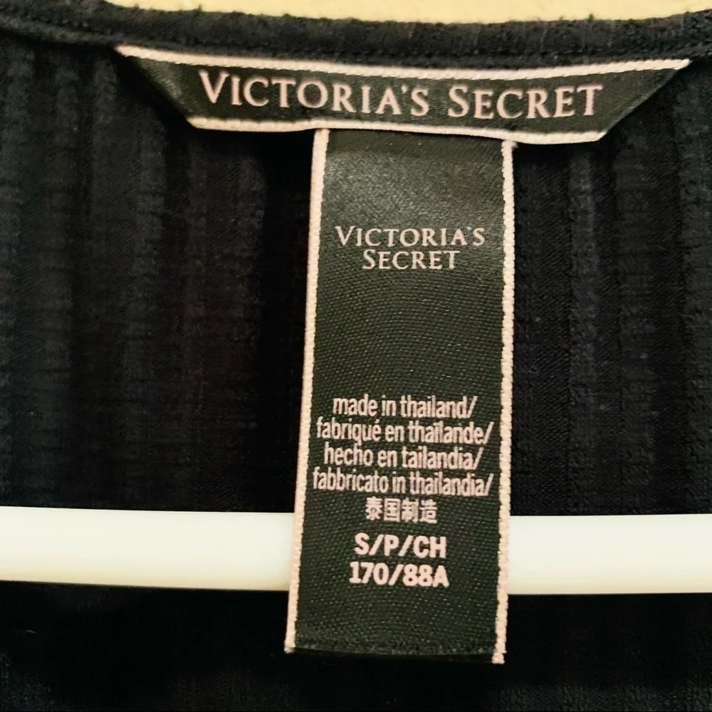 Victoria's Secret Black Lightweight Knit Romper S